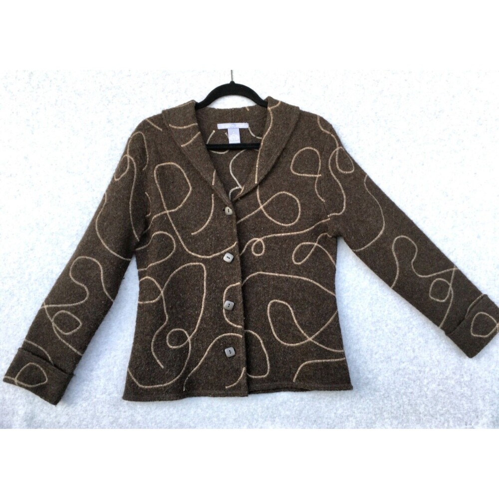 Carrol Reed Women's Size Small 100% Wool Brown Button Down Jacket